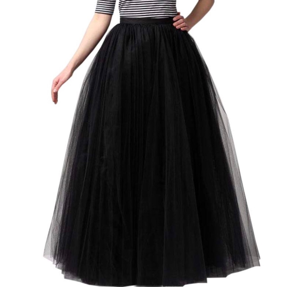 Long Black Tulle Tutu Skirt SOLD 🚨🚨